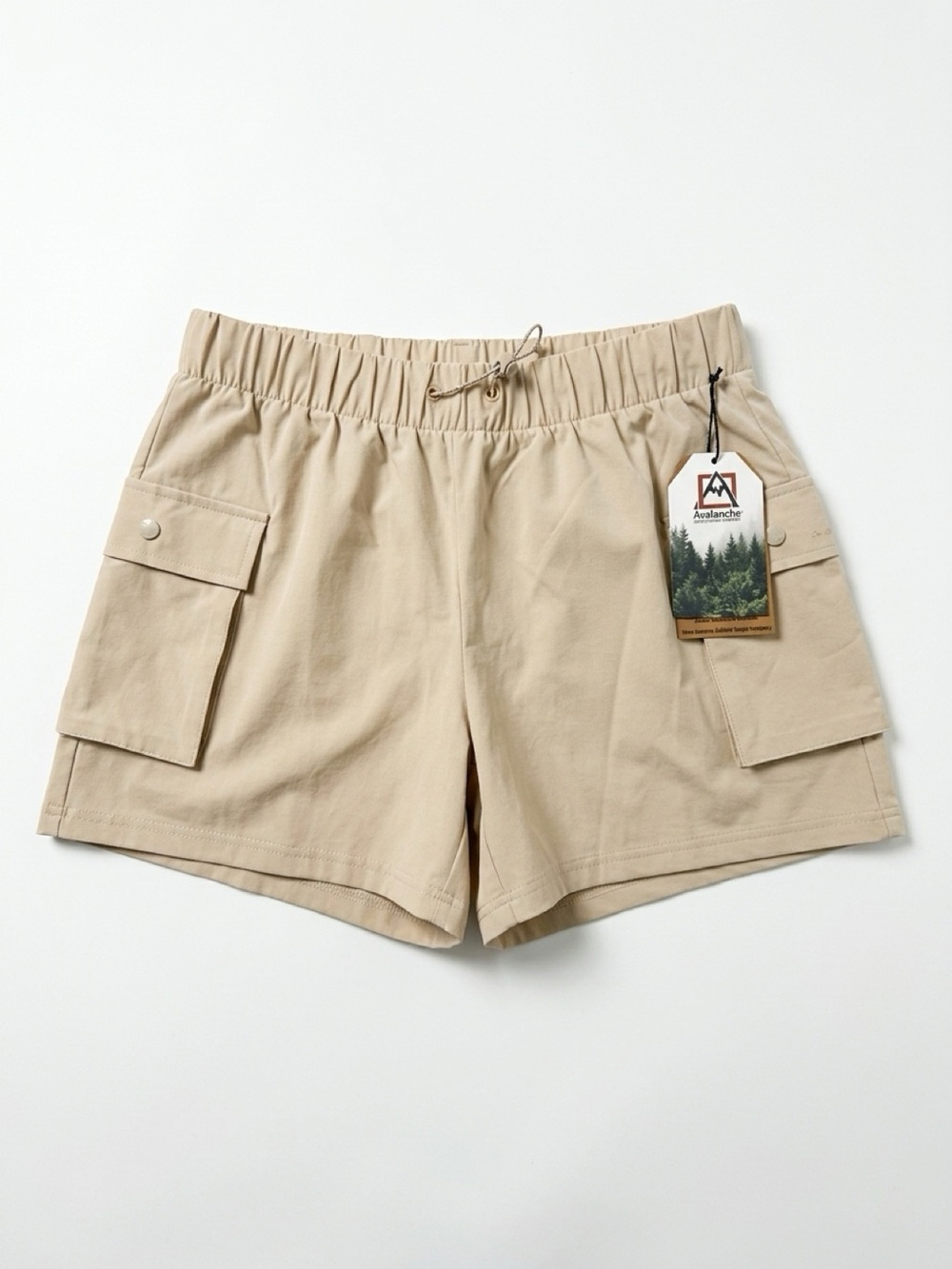 Avalanche Tan Cargo Utility Shorts for Women